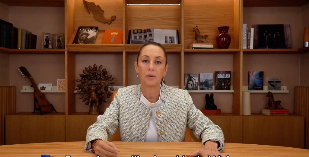 La presidenta electa de México, Claudia Sheinbaum en captura de pantalla de un mensaje difundido en sus redes sociales.