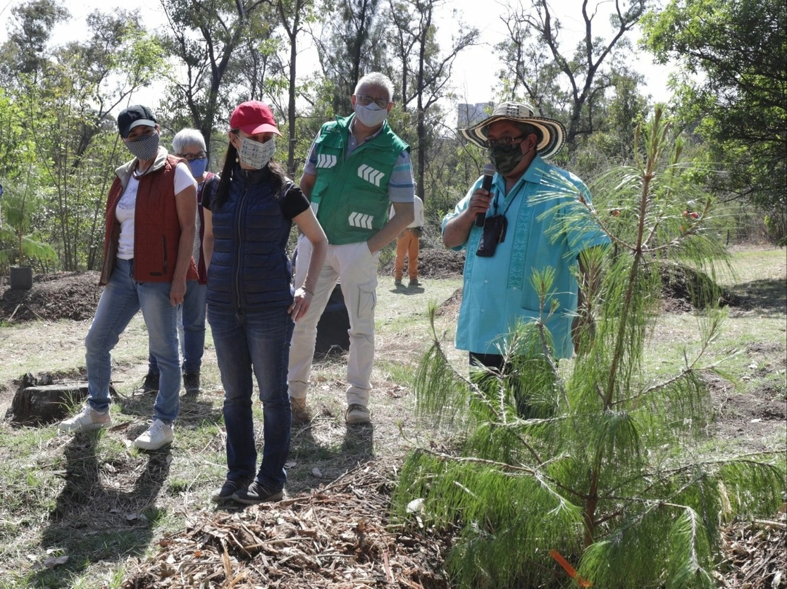 La jefa de Gobierno supervisó las obras de rehabilitación que se realizan en el Bosque de Chapultepec. Foto Roberto García Ortiz