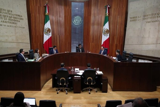 Sesión del TEPJF. Imagen de su cuenta de twitter