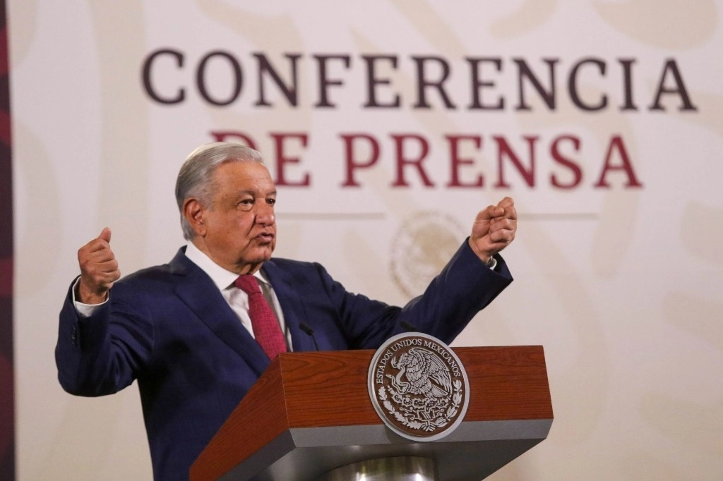 El presidente Andrés Manuel López Obrador durante su conferencia matutina desde Palacio Nacional, Ciudad de México, el 4 de marzo de 2024. Foto Cuartoscuro