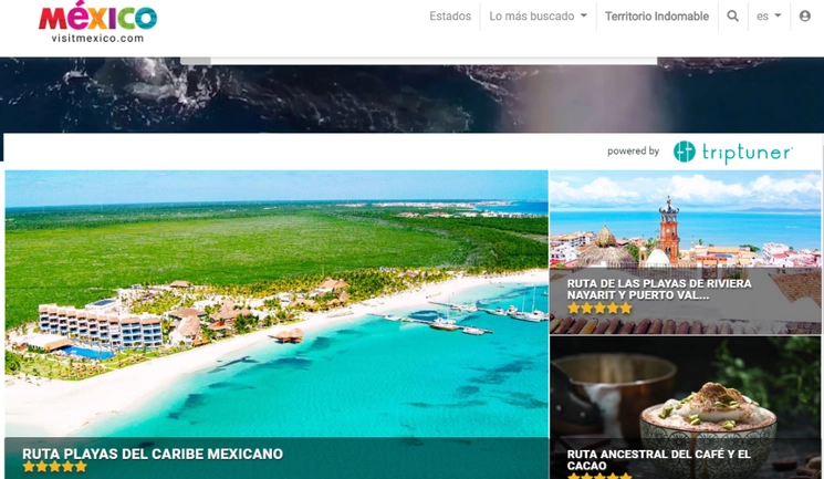 A través de VisitMexico se hará visible la estrategia de digitalización para promover a México. Captura de pantalla del sitio www.visitmexico.mx