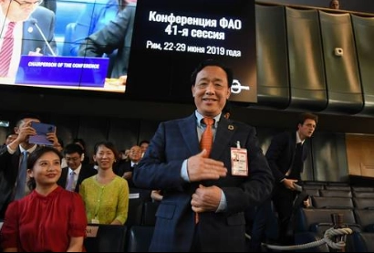 Qu Dongyu empezará su nuevo mandato el 1 de agosto y terminará el 31 de julio de 2027. Foto Afp /Archivo