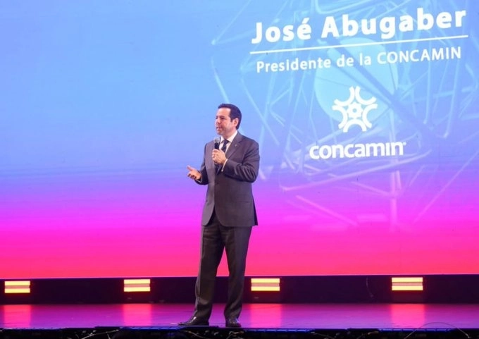 El presidente de Concamin, José Abugaber durante la Noche de Industriales en el marco de la Reunión Anual de Industriales 2023. Foto Concamin