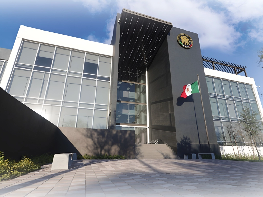El remodelado Centro de Justicia en el municipio de San Nicolás de los Garza, Nuevo León. Foto tomada de Facebook @FGJNL