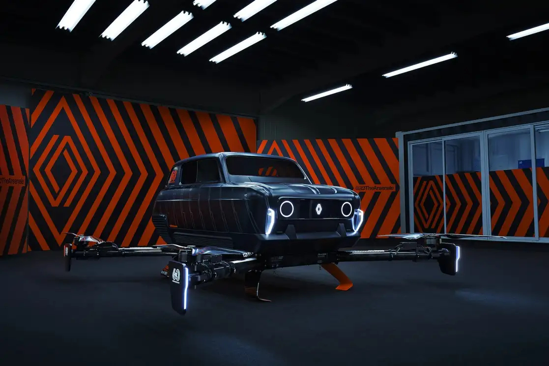 Se trata de un prototipo volador inspirado en el legendario Renault 4 concebido para celebrar su 60º aniversario.
Fotos. Cortesía Grupo Renault.
