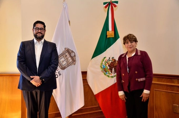La gobernadora de Edomex Delfina Gómez, se hizo pública la renuncia del secretario de Seguridad, Andrés Andrade. Foto @delfinagomeza