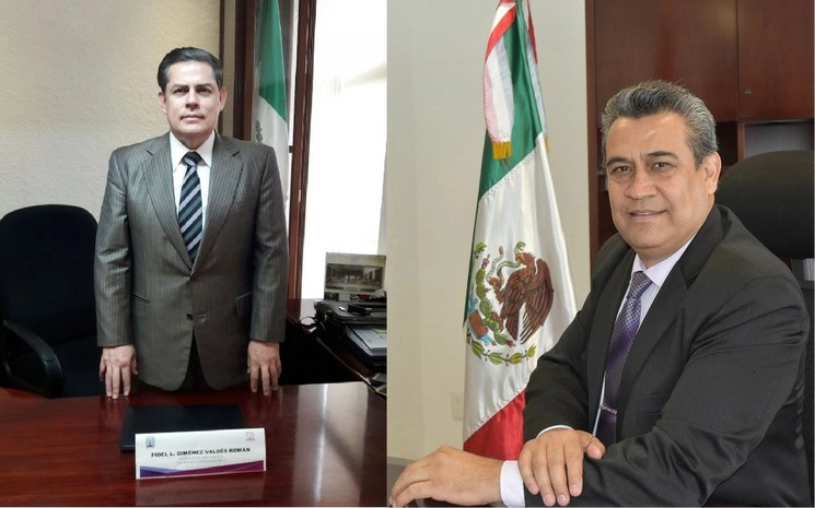 Fidel Giménez, ex titular de Obras Públicas y César Santana, ex contralor. Foto obraspublicas.morelos.gob.mx y comisioncontralores.gob.mx

