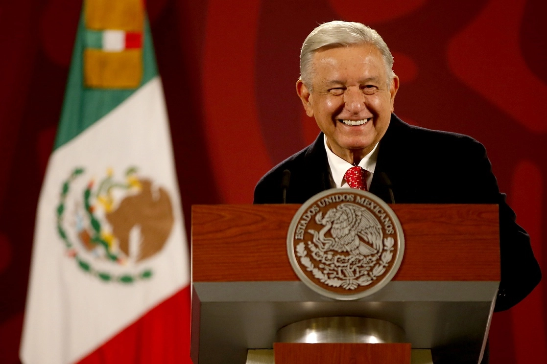 El presidente Andrés Manuel López Obrador durante una conferencia en Palacio Nacional, en imagen de archivo. Foto José Antonio López