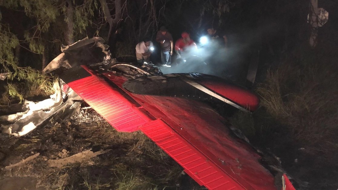 Así encontraron la aeronave las autoridades. Foto 'La Jornada'