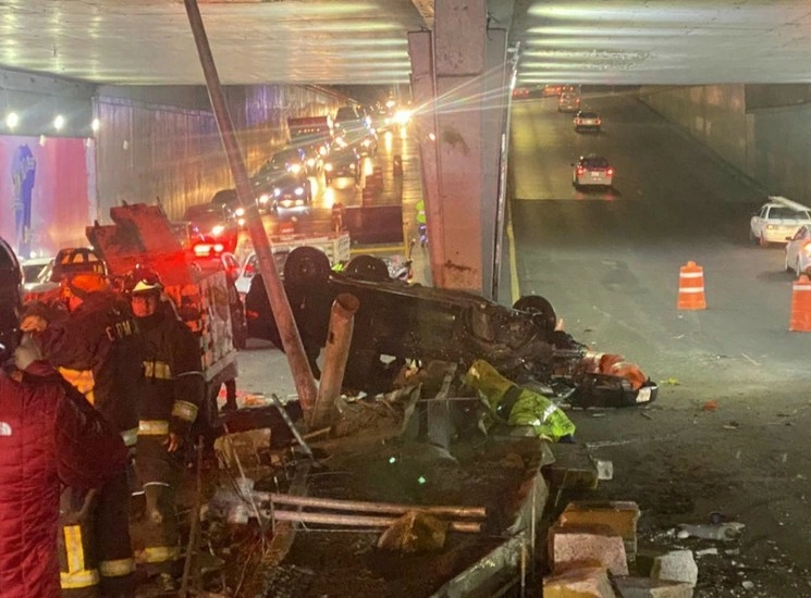 En la imagen, otro accidente ocurrido en Circuito Interior en enero de 2020. Foto tomada del Twitter de @condorelampago