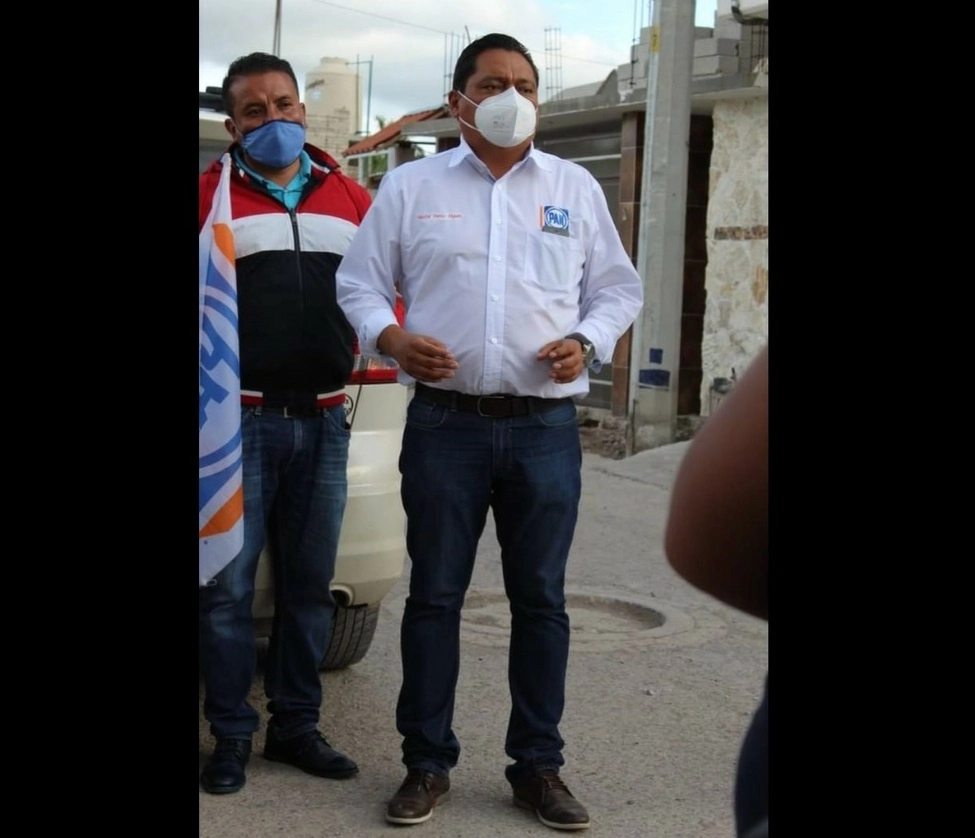 Héctor Pérez Olguín, candidato del PAN a la presidencia municipal de Tlahuelilpan, Hidalgo. Foto La Jornada 