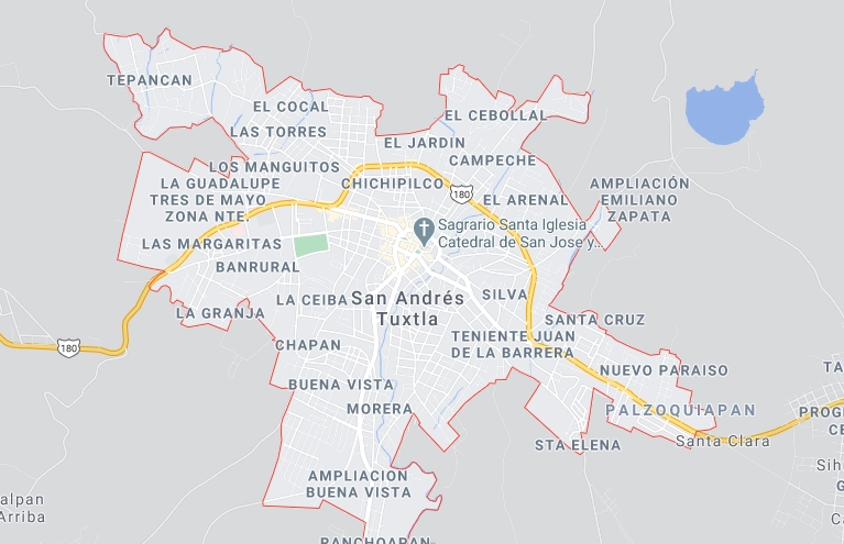 El cañón de Oro se encuentra localizado en el municipio de San Andrés Tuxtla, en Xalapa, Veracruz. Imagen Google Maps