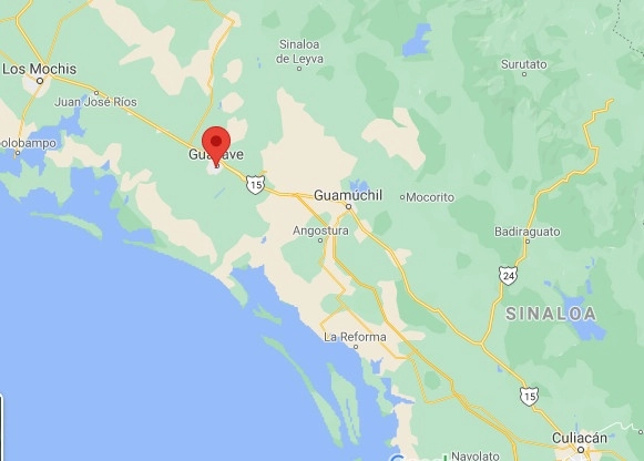 José Gerardo Ríos Ibarra, dirigente en Sinaloa del Partido Verde Ecologista de México, fue privado de su libertad por un grupo armado en Guasave. Imagen tomada de Google Maps