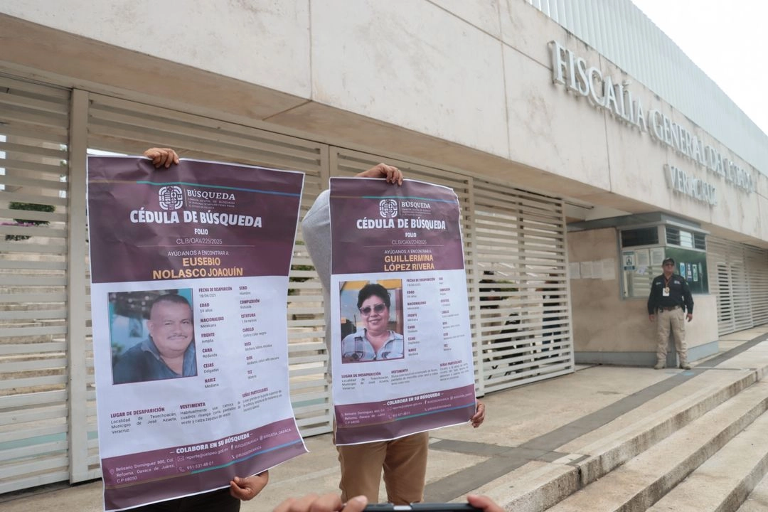 Familiares de Eusebio Nolasco Joaquín y Guillermina López Rivera, padres de Mariela Nolasco -ex candidata a diputada local por Tuxtepec, Oaxaca- acusan a la FGE de Veracruz por falta de apoyo en la búsqueda de la pareja. Foto 
