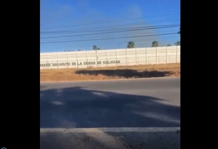 Inmediaciones del penal de Aguaruto en Culiacán, Sinaloa. Imagen tomada de un video difundido en redes sociales