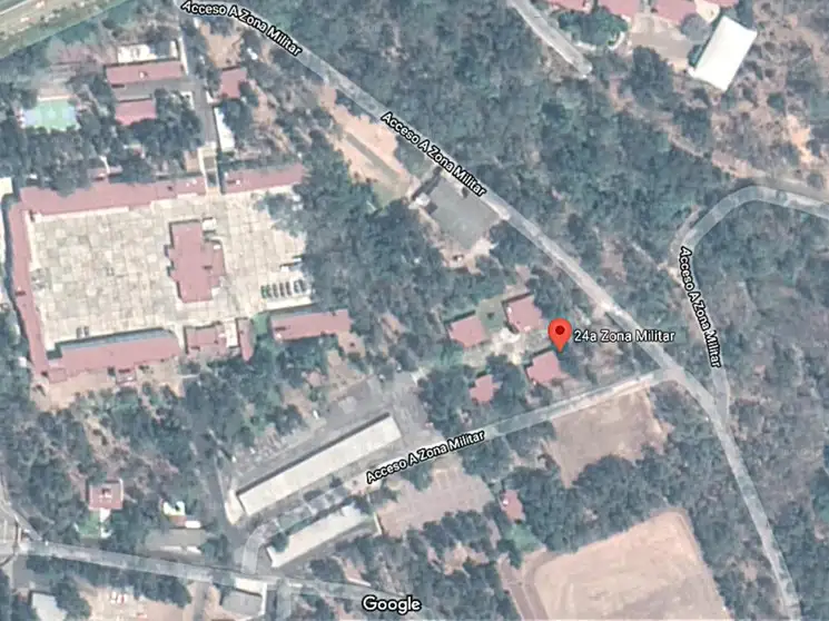 La explosión ocurrió en la 24 zona militar, al norte de Cuernavaca, Morelos. Imagen tomada de Google Maps 