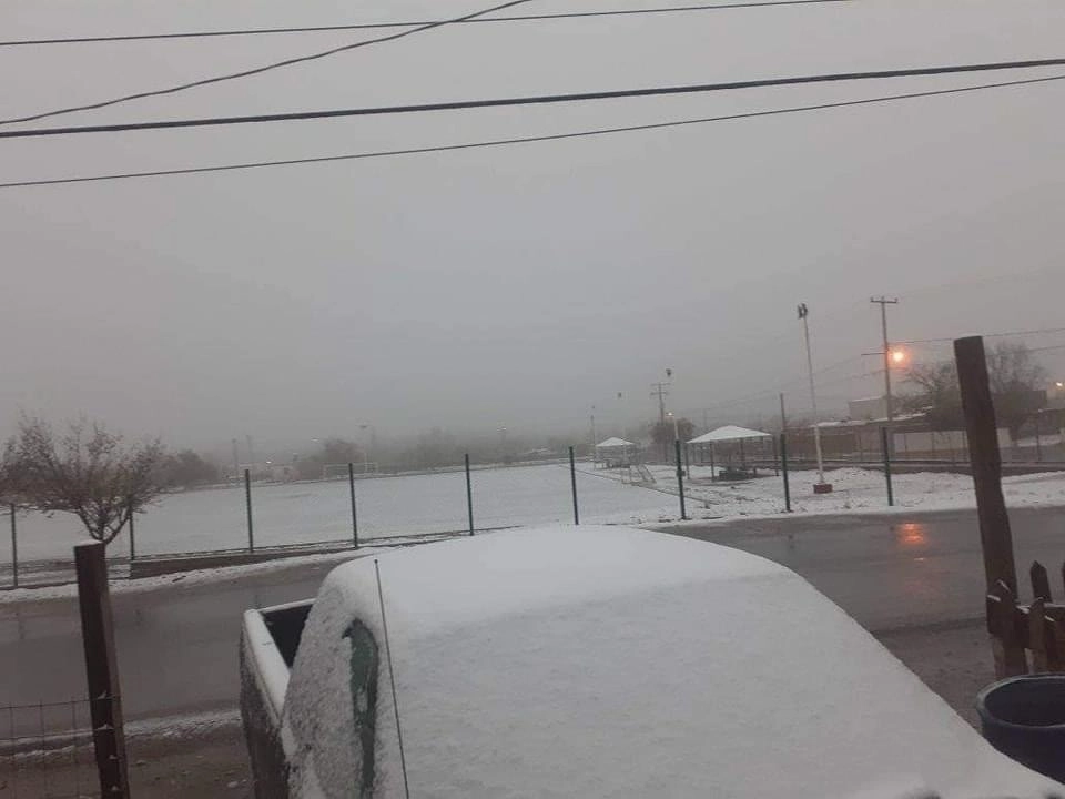 Fuertes nevadas se registraron en los estados de Chihuahua y Coahuila. Foto Jesús Estrada
