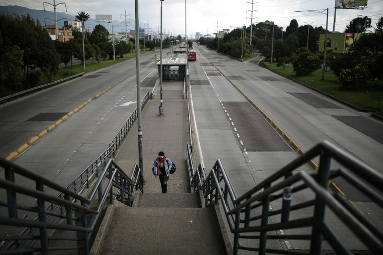 Aspectos de las calles en Bogotá, Colombia. Foto Xinhua