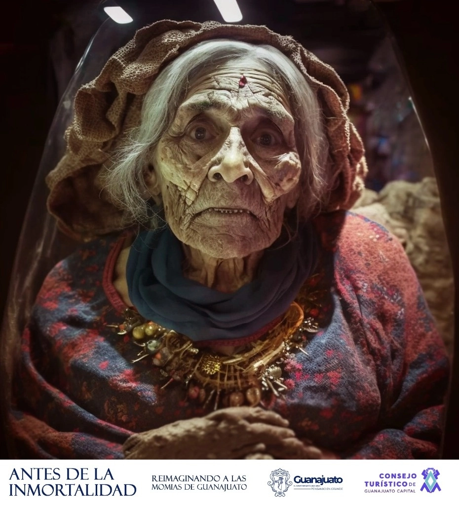 Las fotografías permiten al público explorar la vida de las momias antes de su inmortalización, con una visión de la historia de Guanajuato y su cultura. Foto 'La Jornada'  