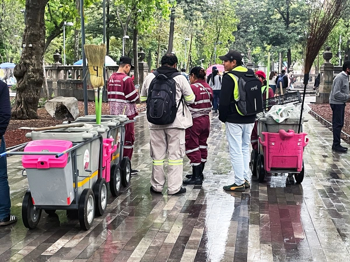 Trabajadores de limpia de la CDMX. Foto