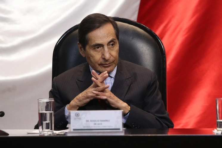 El secretario de Hacienda y Crédito Público, Rogelio Ramírez de la O, durante la entrega del Paquete Económico 2024 a la Comisión de Presupuesto y Cuenta Pública en la Cámara de Diputados, en la Ciudad de México, el 8 de septiembre de 2023. Foto María Luisa Severiano
