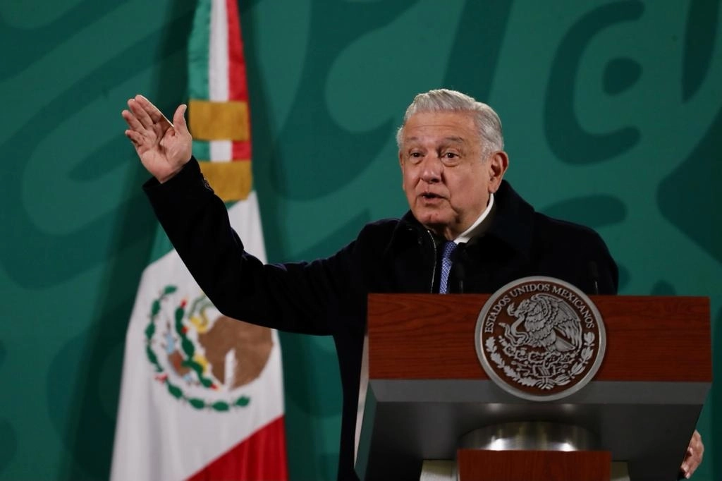 El presidente Andrés Manuel López Obrador durante conferencia de prensa. Foto Roberto García