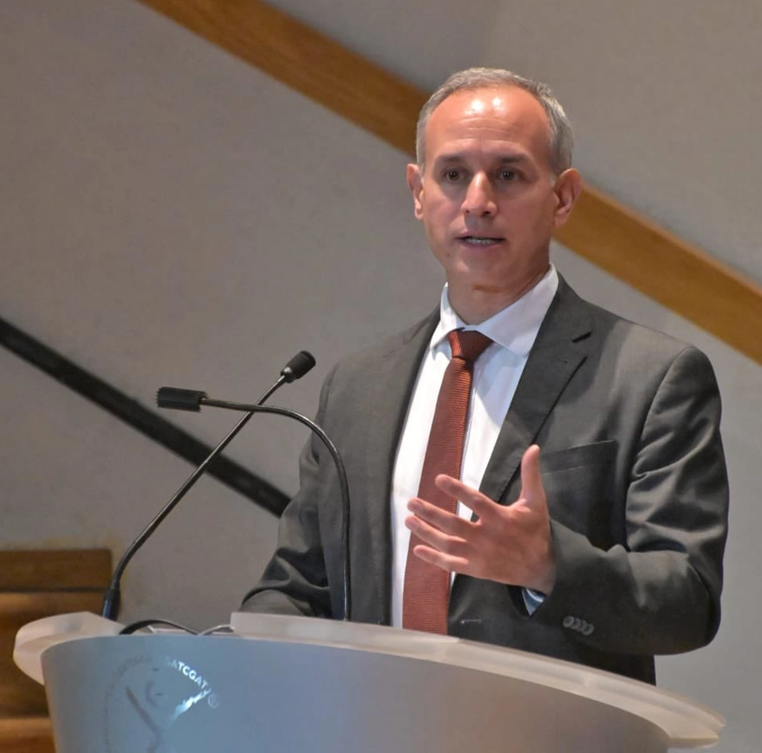 El subsecretario de Prevención y Promoción de la Salud, Hugo López-Gatell durante la conmemoración del Día Mundial del Donante de Sangre. Foto Ssa
