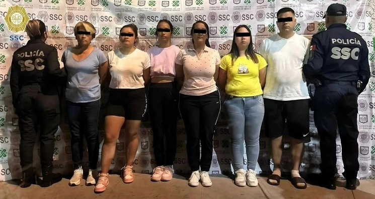Los seis detenidos quedaron a disposición del agente del Ministerio Público correspondiente quien continuará con las investigaciones del caso y definirá su situación jurídica, el 11 de septiembre de 2023. Foto cortesía SSC CDMX
