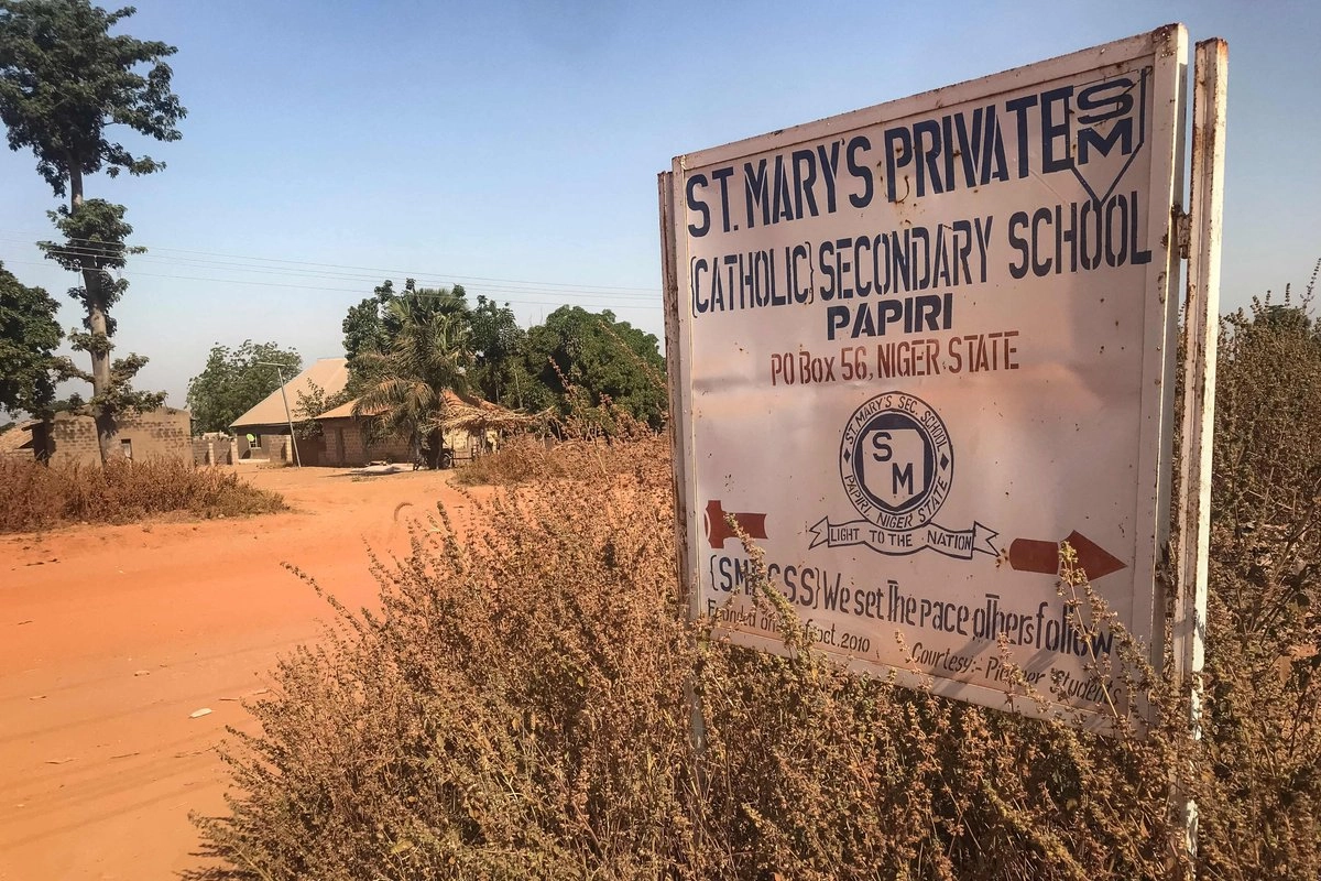 La Escuela Secundaria Católica Privada St Mary's en Papiri, municipio de Agwarra, estado de Níger, el 23 de noviembre de 2025.