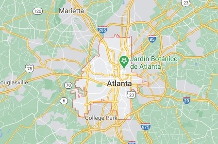 El operativo de rescate de menores se realizó en la ciudad de Atlanta y en la de Macon, Georgia. Foto Tomada de Google Maps