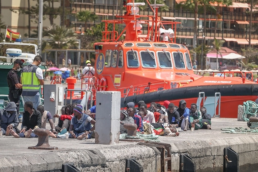 La mayoría de los migrantes rescatados por la Guardia Civil española provienen del África subsahariana. Foto Afp

 