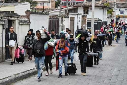 Caravana migrante en imagen de archivo.  Foto Afp