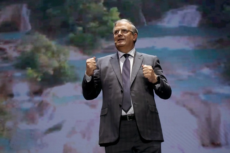 El aspirante a la coordinación de Comités de Defensa de la 4T, Marcelo Ebrard durante un evento el pasado 10 de julio de 2023. Foto María Luisa Severiano