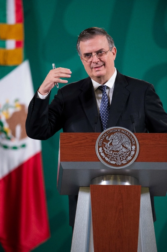 Marcelo Ebrard en conferencia este miércoles- Foto Presidencia