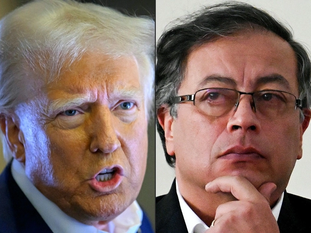 “Me informan que usted pone a
nuestro fruto del trabajo humano 50% de arancel para entrar a Estados Unidos, yo
hago lo mismo. Que nuestra gente siembre maíz que se descubrió en Colombia y alimente al mundo”, sentenció Petro. Foto Afp