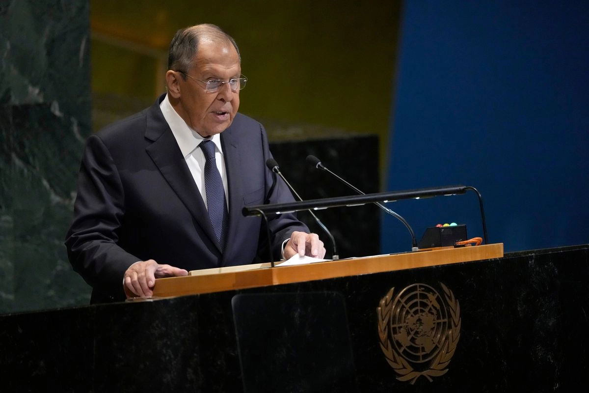 El ministro de Asuntos Exteriores de Rusia, Sergei Lavrov, se dirige a la 80ª sesión de la Asamblea General de las Naciones Unidas, en la sede de la ONU, el 27 de septiembre de 2025.