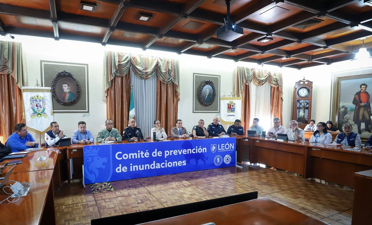 Sesión del Comité de Prevención de Inundaciones en León Guanajuato