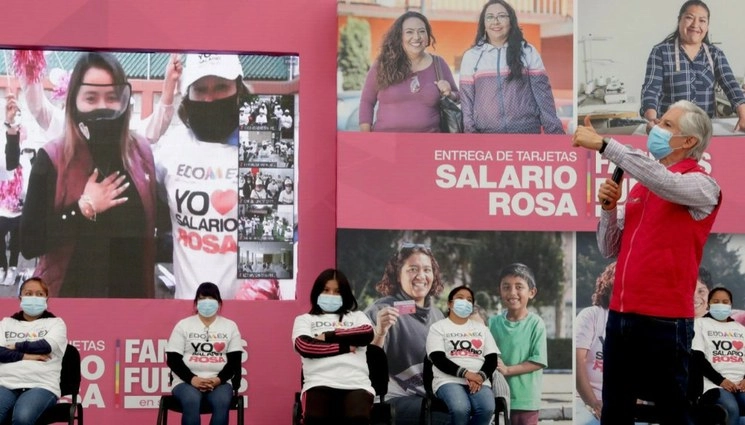Del Mazo afirmó que su administración continúa respaldando a las amas de casa durante la actual contingencia sanitaria. Foto cortesía Edomex