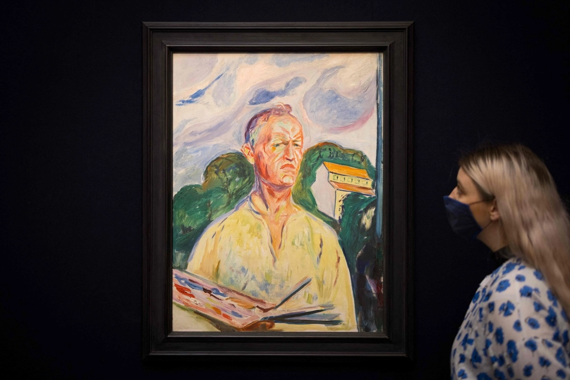 La pintura "Embrace on the Beach", de Edvard Munch, encabeza los lotes de la subasta ‘Modern Renaissance’, con un precio estimado de 12.5 a 16.6 millones de dólares. Es la primera venta importante de Sotheby’s del año; se realizará este jueves. Foto Afp