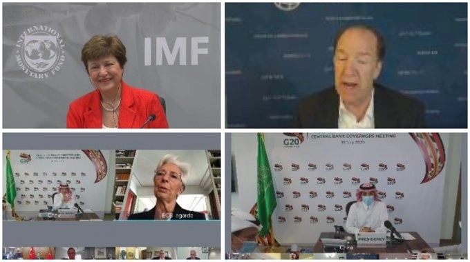 "No estamos aún a salvo", advirtió la directora gerente del FMI, Kristalina Georgieva, en un mensaje a los ministros de Finanzas del G-20, en el que subraya que la pandemia puede acrecentar la pobreza y las desigualdades. Foto Twitter @KGeorgieva