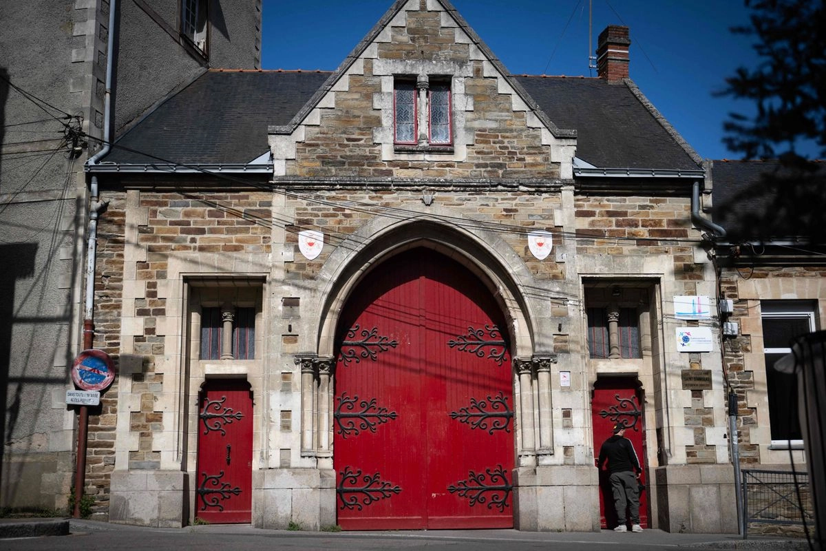 El colegio privado católico Saint-Stanislas en Nantes, oeste de Francia, el 29 de agosto de 2025. 