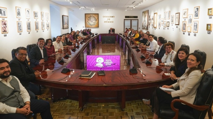 El presidente López Obrador y los mandatarios estatales emanados de Morena, el 7 de julio de 2023. Foto tomada de Twitter @lopezobrador_