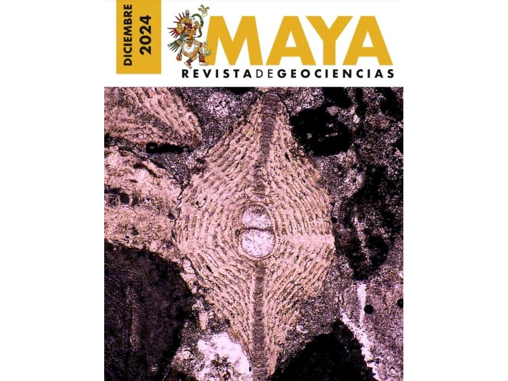Portada del número más reciente de la Revista Maya de Geociencias.Foto cortesía de la publicación