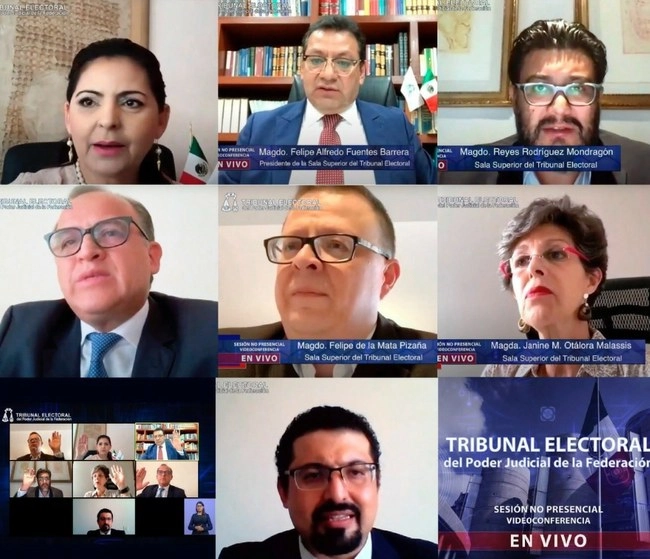 Sesión pública del Pleno de la Sala Superior del TEPJF a través de video conferencia