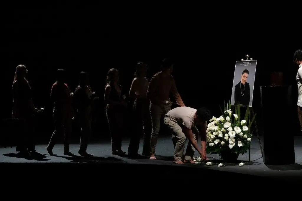 Durante el homenaje en Bellas Artes. Foto Galo Cañas/ Cuartoscuro