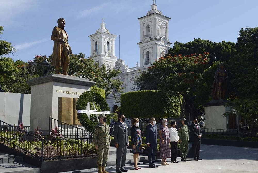 La secretaria de Gobernación, Olga Sánchez Cordero, encabezó el homenaje a Vicente Guerrero en Chilpancingo. Foto: José Hernández