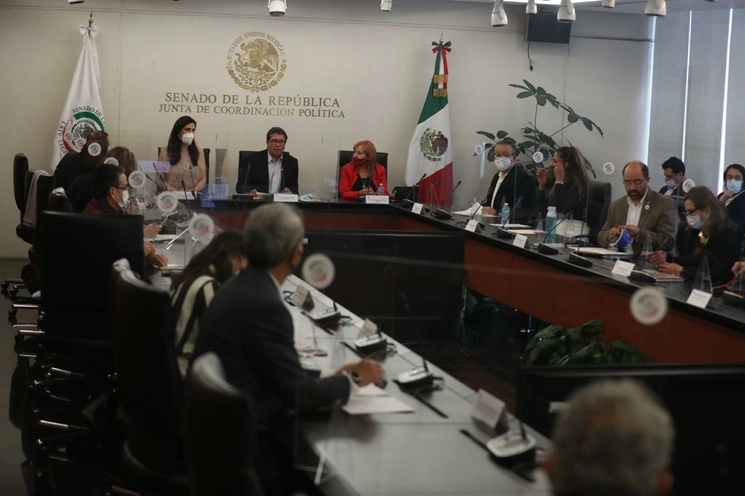 Legisladores durante la comparecencia de la titular de la CNDH, Rosario Piedra. Foto José Antonio López