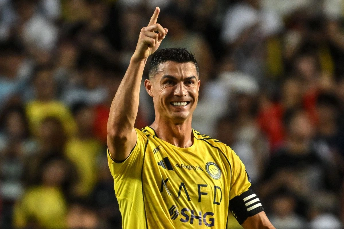 Cristiano Ronaldo del Al-Nassr marcó al minuto 41 en la final de la Supercopa de Arabia Saudita ante el Al-Ahli, quien se llevó la victoria en tanda de penales. Foto 