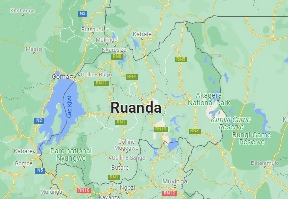 La frontera terrestre entre Ruanda y Uganda será reabierta a partir del 31 de enero de 2022. Foto Tomada de Google Maps

