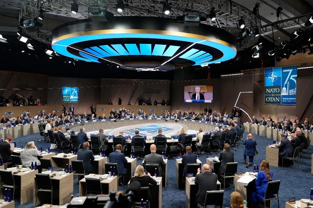 Cumbre de la OTAN en Washington, EU, el 11 de julio de 2024. Foto Ap